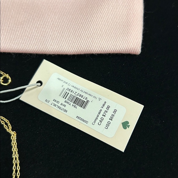 Kate Spade Gold and Black Teacup Necklace - Picture 5 of 6